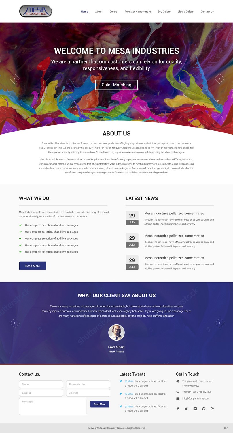 Web-Design von pb für Mesa Industries | Design #11617285