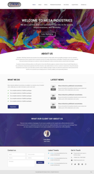 Web Design by pb for Mesa Industries | Design: #11617285