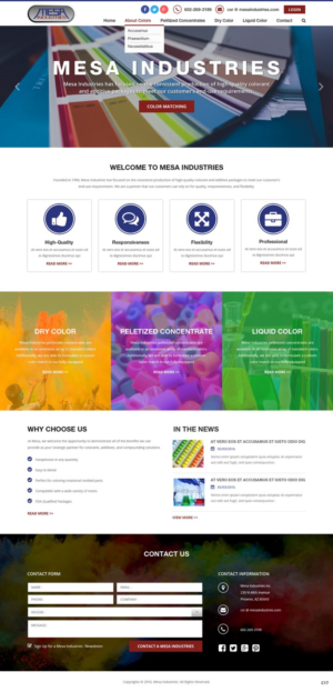Web Design by pb for Mesa Industries | Design: #11617291