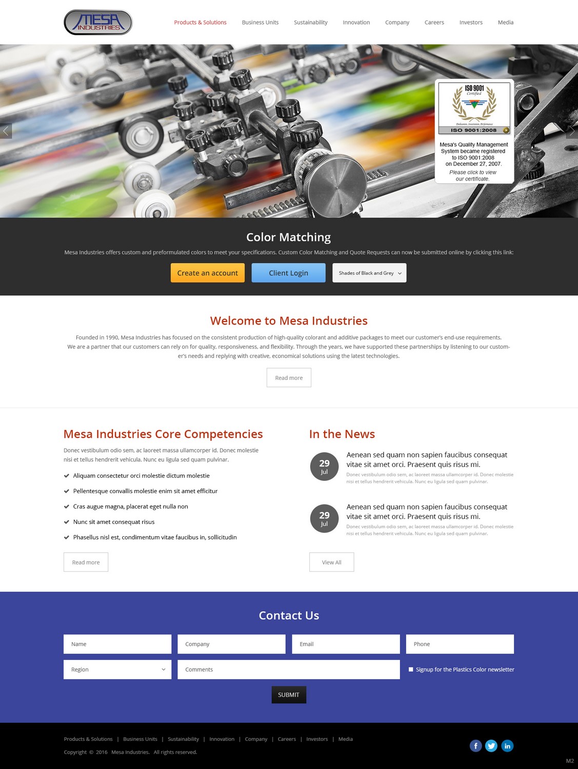 Web Design by pb for Mesa Industries | Design #11624646