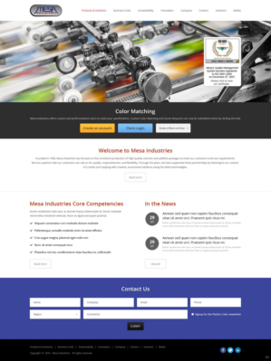 Web Design by pb for Mesa Industries | Design: #11624646
