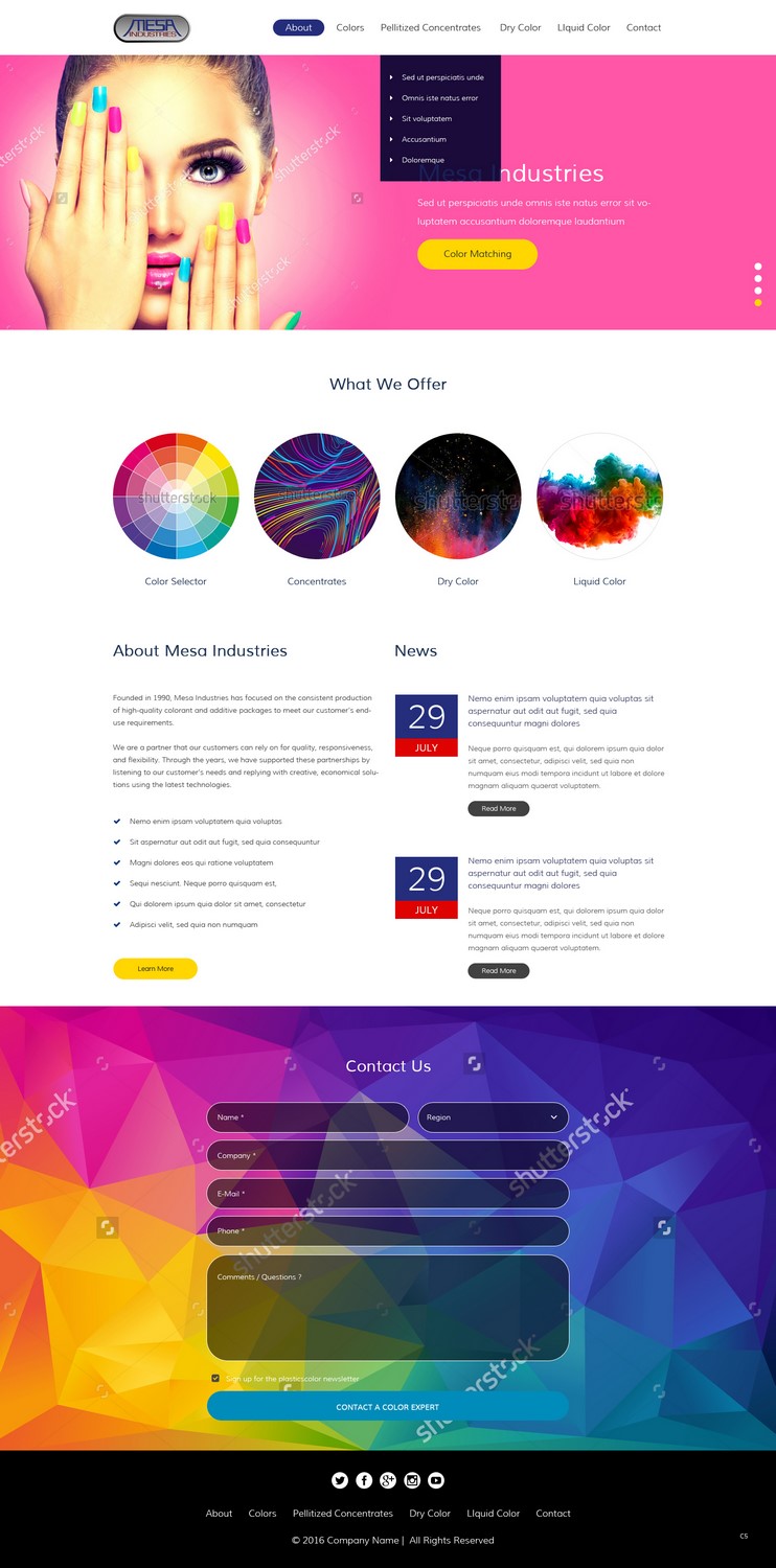 Web Design by pb for Mesa Industries | Design #11624666