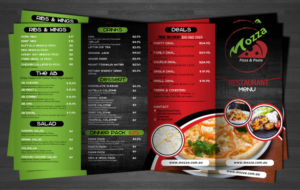 Mozza Pizza & Pasta Takeaway Flyer