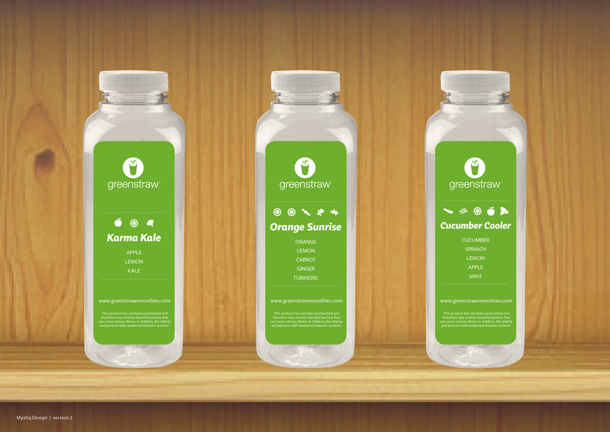 Packaging Design by Mystiq for Greenstraw Smoothies | Design #11565795