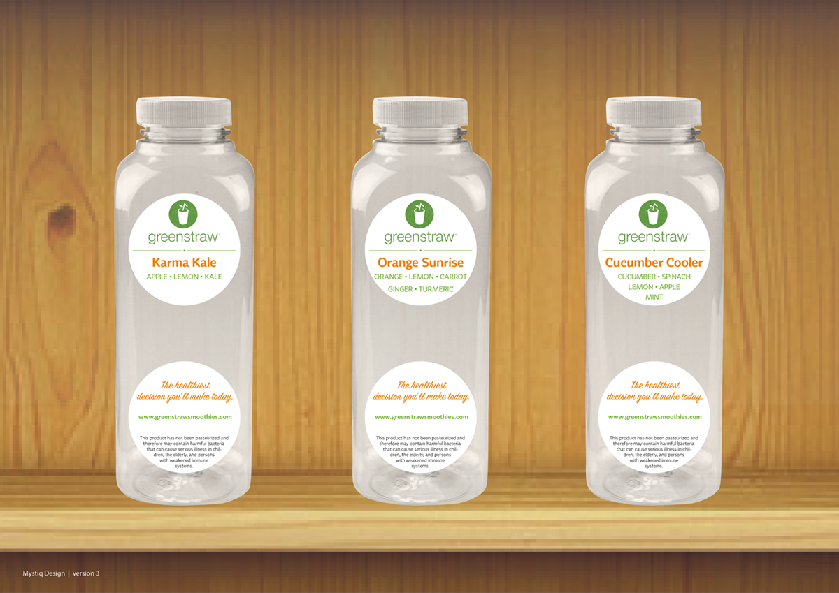 Packaging Design by Mystiq for Greenstraw Smoothies | Design #11565808