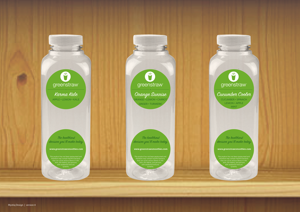 Packaging Design by Mystiq for Greenstraw Smoothies | Design #11565813