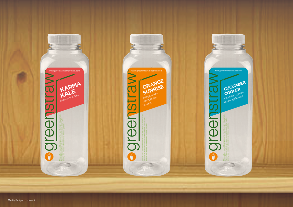 Packaging Design by Mystiq for Greenstraw Smoothies | Design #11565822