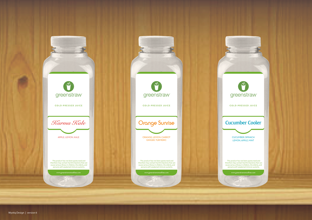 Packaging Design by Mystiq for Greenstraw Smoothies | Design #11565826