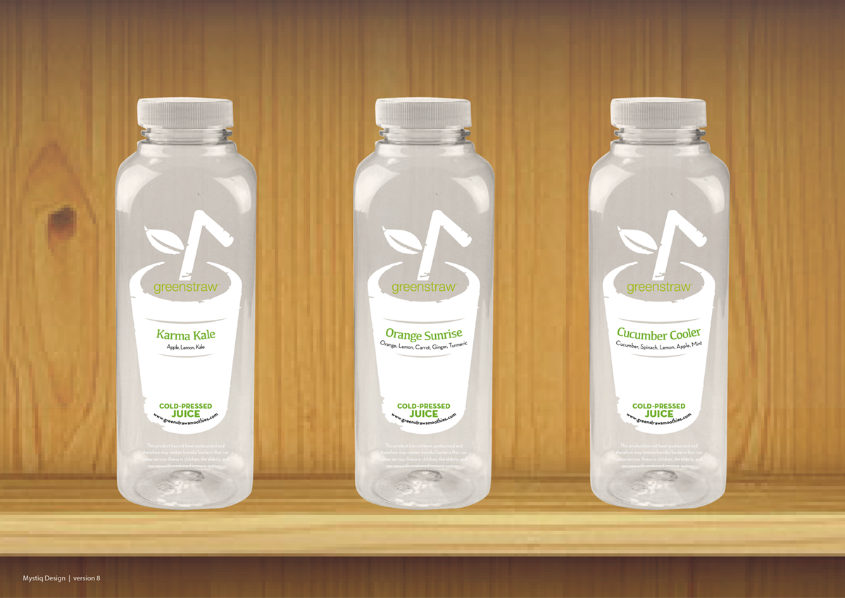 Packaging Design by Mystiq for Greenstraw Smoothies | Design #11567674