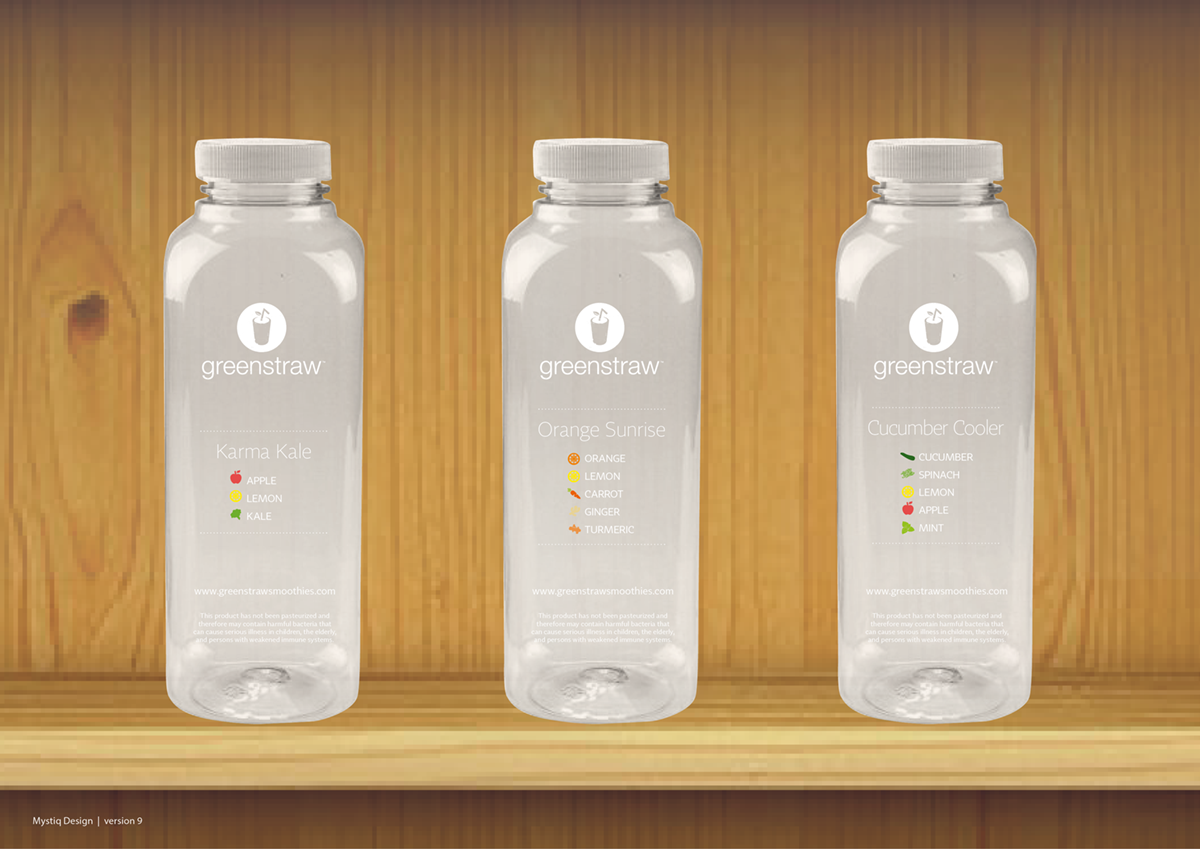 Packaging Design by Mystiq for Greenstraw Smoothies | Design #11567686