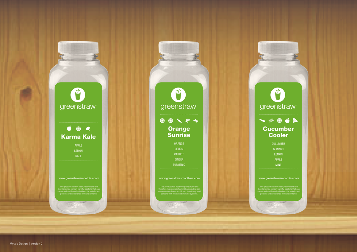 Packaging Design by Mystiq for Greenstraw Smoothies | Design #11567706