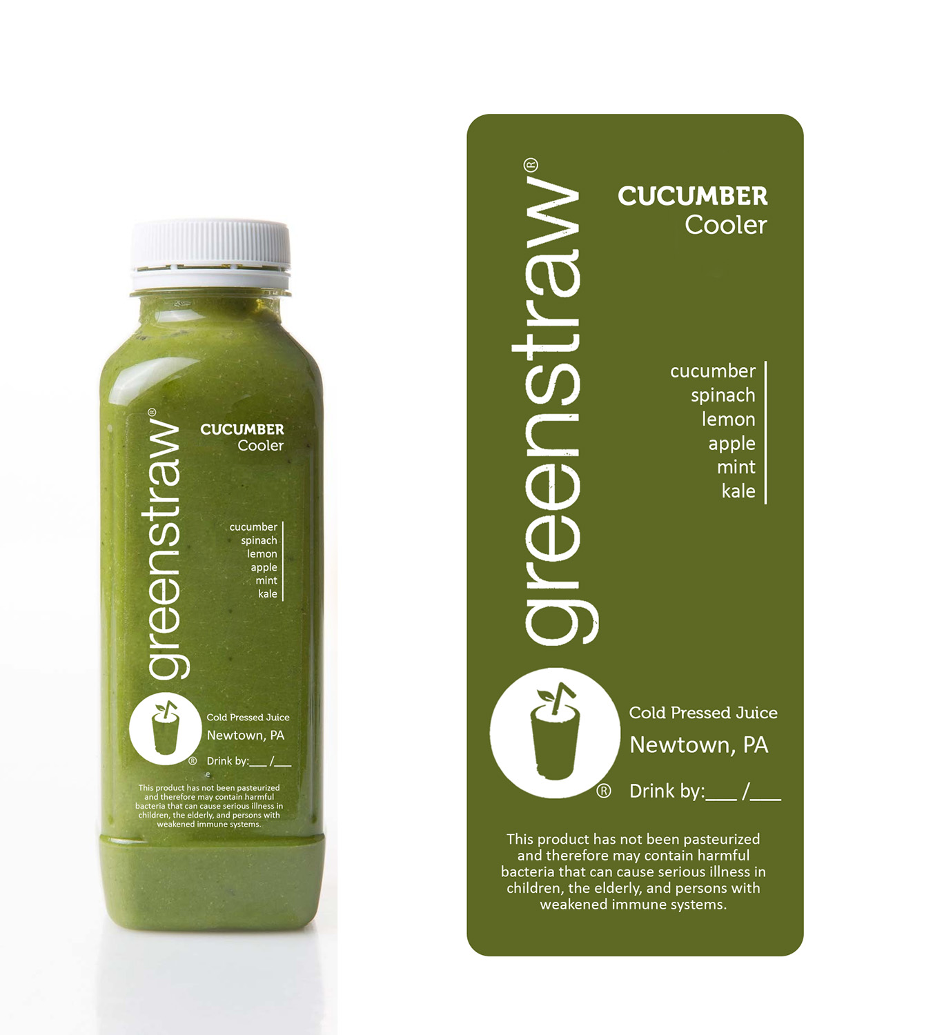 Packaging Design by maricreatives for Greenstraw Smoothies | Design #11620551