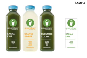 Verpackungs-Design von Sen Design für Greenstraw Smoothies | Design #11553977