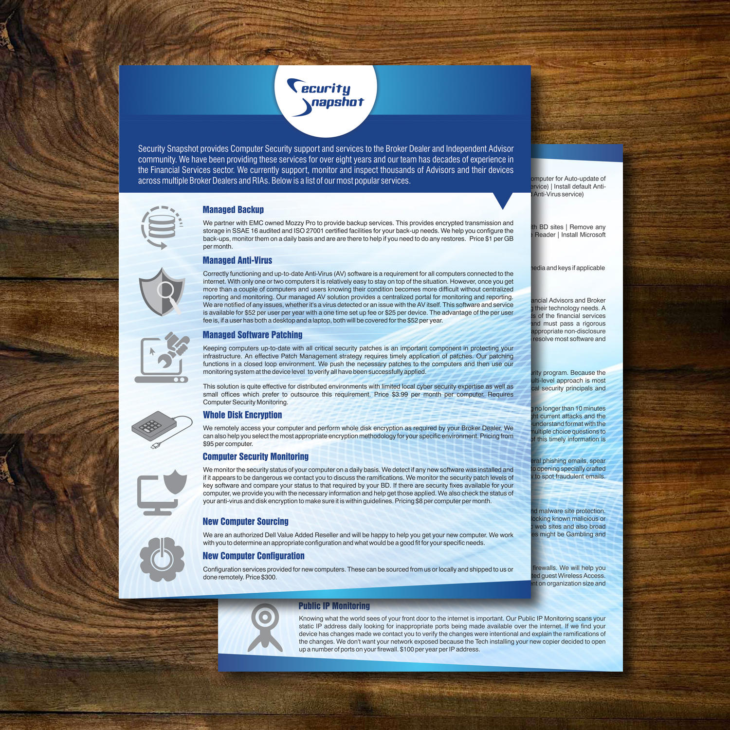 Brochure Design by uk for Security Snapshot | Design #11607339