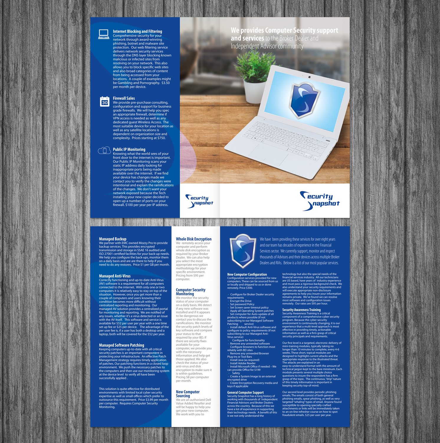 Brochure Design by Victor_pro for Security Snapshot | Design #11641588