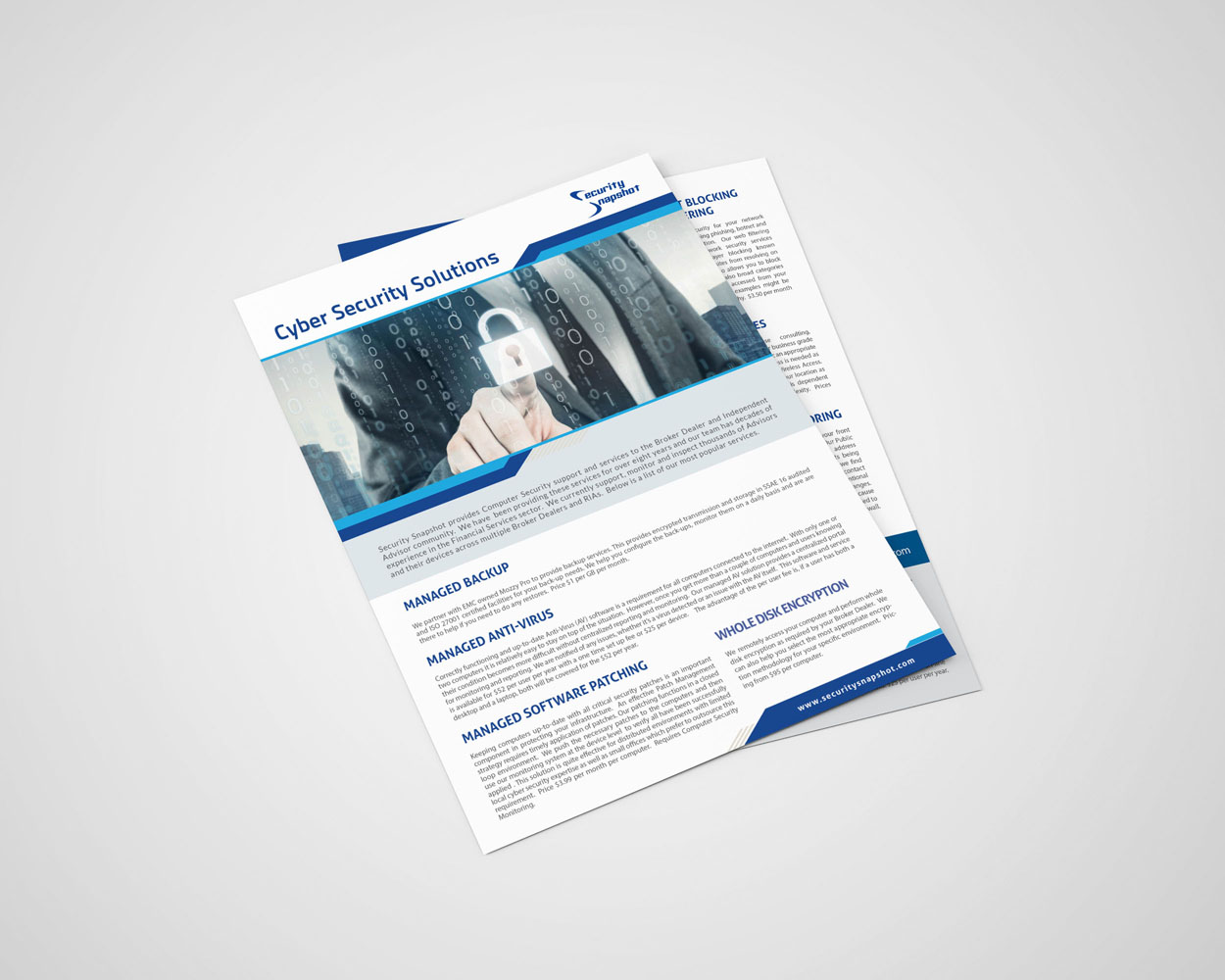 Brochure Design by iTech Graphics for Security Snapshot | Design #11622828