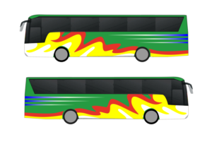 Eye-catching partial wrap coach bus design  | Signage Design by dv
