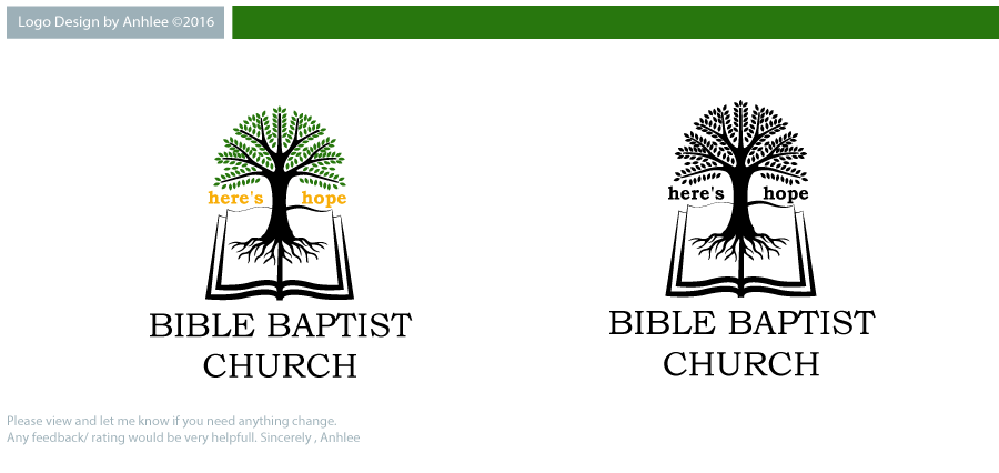 Diseño de Logo por Anhlee para Bible Baptist Church West Union | Diseño #11556361