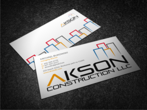 GUARANTEED -- Modern business card for akson construction company  | Diseño de Tarjeta de Presentación por Atvento Graphics