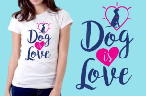 Artistic T-Shirt Design for Women Who Love Dogs | T-Shirt-Design von dsgrapiko