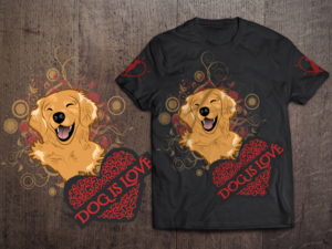Artistic T-Shirt Design for Women Who Love Dogs | T-Shirt-Design von SAI DESIGNS