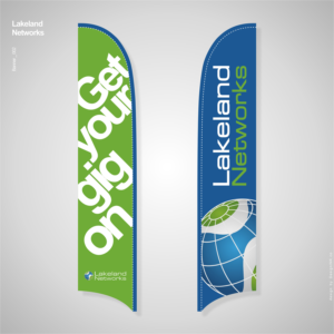 FEATHER BANNER DESIGN NEEDED FOR AN INTERNET SERVICE PROVIDER! | Graphic Design by AU9USTO