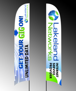 FEATHER BANNER DESIGN NEEDED FOR AN INTERNET SERVICE PROVIDER! | Diseño Gráfico por elveneclipse
