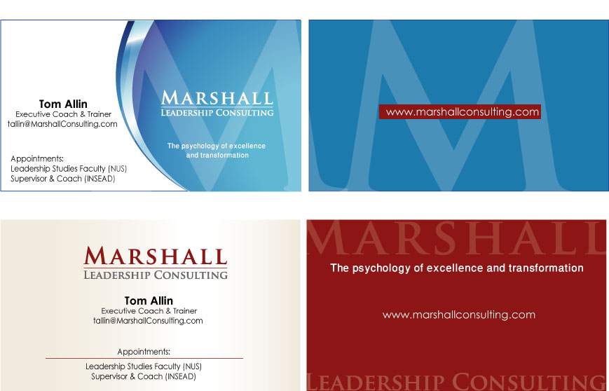 Design de Carte de Visite par kowsar pour Marshall Consulting Pte. Ltd. | Design #2335066