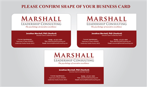 Business Card Design by Lucky Striker for Marshall Consulting Pte. Ltd. | Design: #2334609