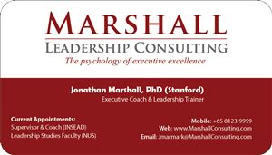 Business Card Design by Lucky Striker for Marshall Consulting Pte. Ltd. | Design: #2334688