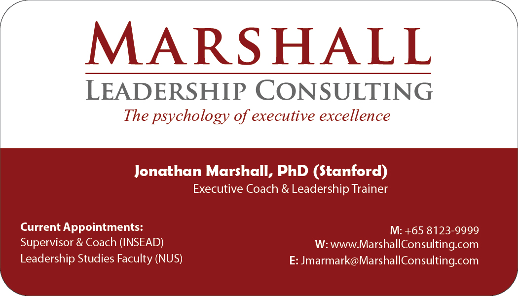 Business Card Design by Lucky Striker for Marshall Consulting Pte. Ltd. | Design #2334692