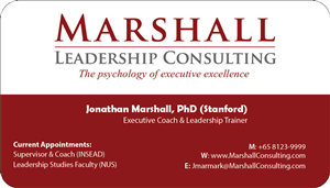 Business Card Design by Lucky Striker for Marshall Consulting Pte. Ltd. | Design: #2334692