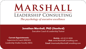 Business Card Design by Lucky Striker for Marshall Consulting Pte. Ltd. | Design: #2334694