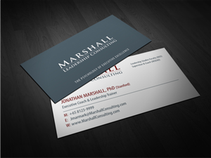 Business Card Design by Atvento Graphics for Marshall Consulting Pte. Ltd. | Design: #2333756