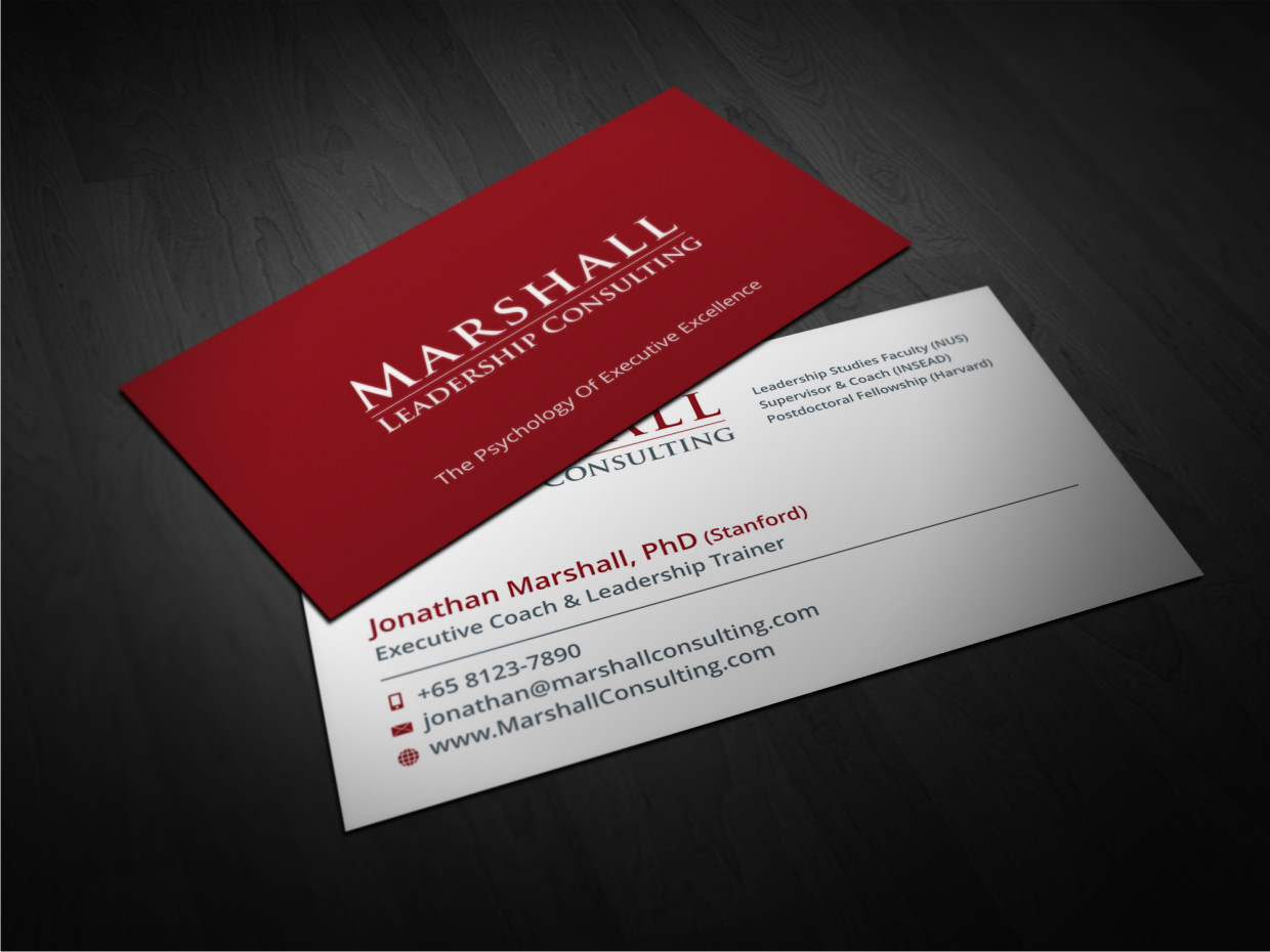 Business Card Design by Atvento Graphics for Marshall Consulting Pte. Ltd. | Design #2335687