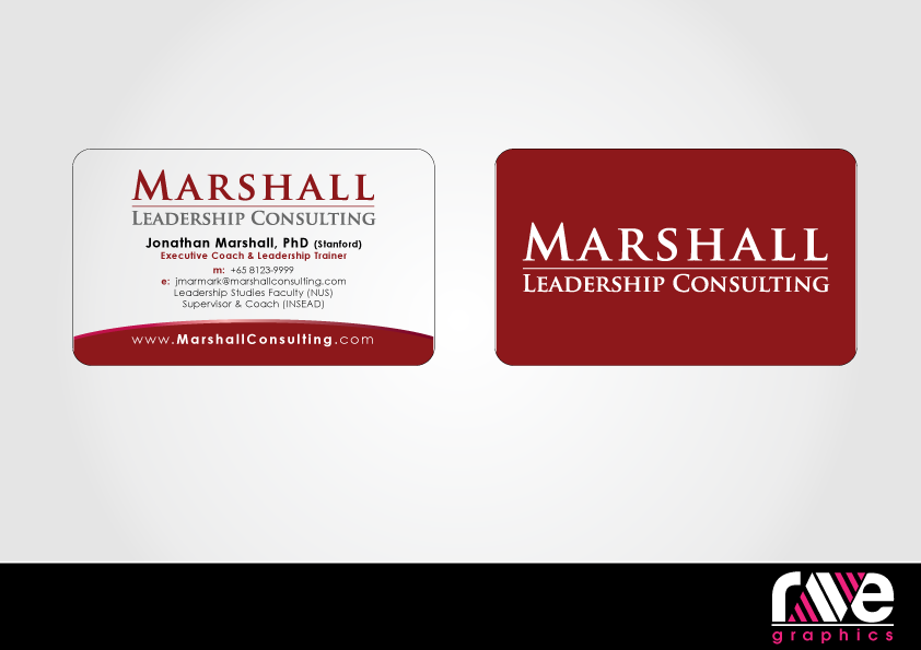 Design de Carte de Visite par Anna - Rave Graphics pour Marshall Consulting Pte. Ltd. | Design #2334399