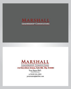 Business Card Design by ascales for Marshall Consulting Pte. Ltd. | Design: #2332493