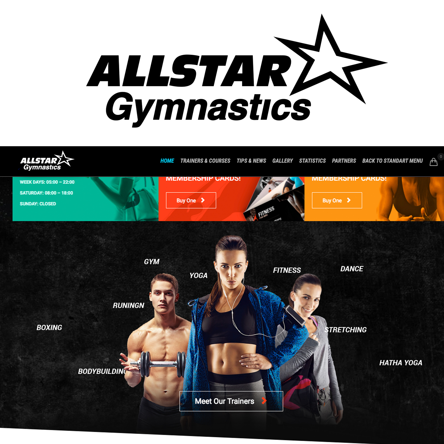Diseño de Logo por OVE Studio para Allstar Gymnastics | Diseño #11573472