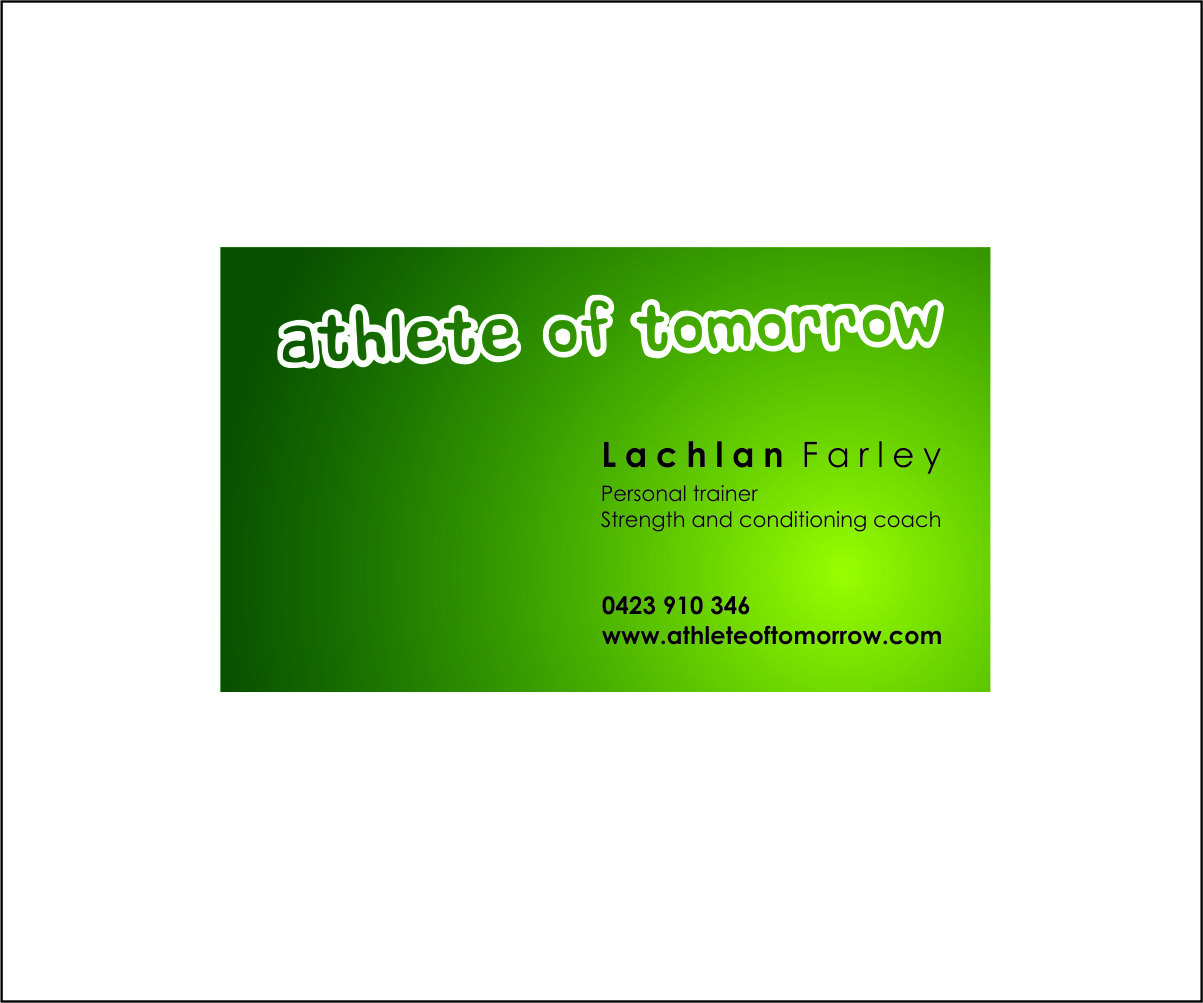 Business Card Design by hcsongi for Athlete of Tomorrow | Design #2347080