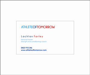 Design de Carte de Visite par hcsongi pour Athlete of Tomorrow | Design : #2347083