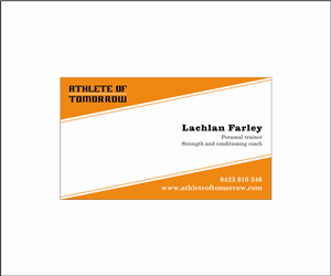 Design de Carte de Visite par hcsongi pour Athlete of Tomorrow | Design : #2347084