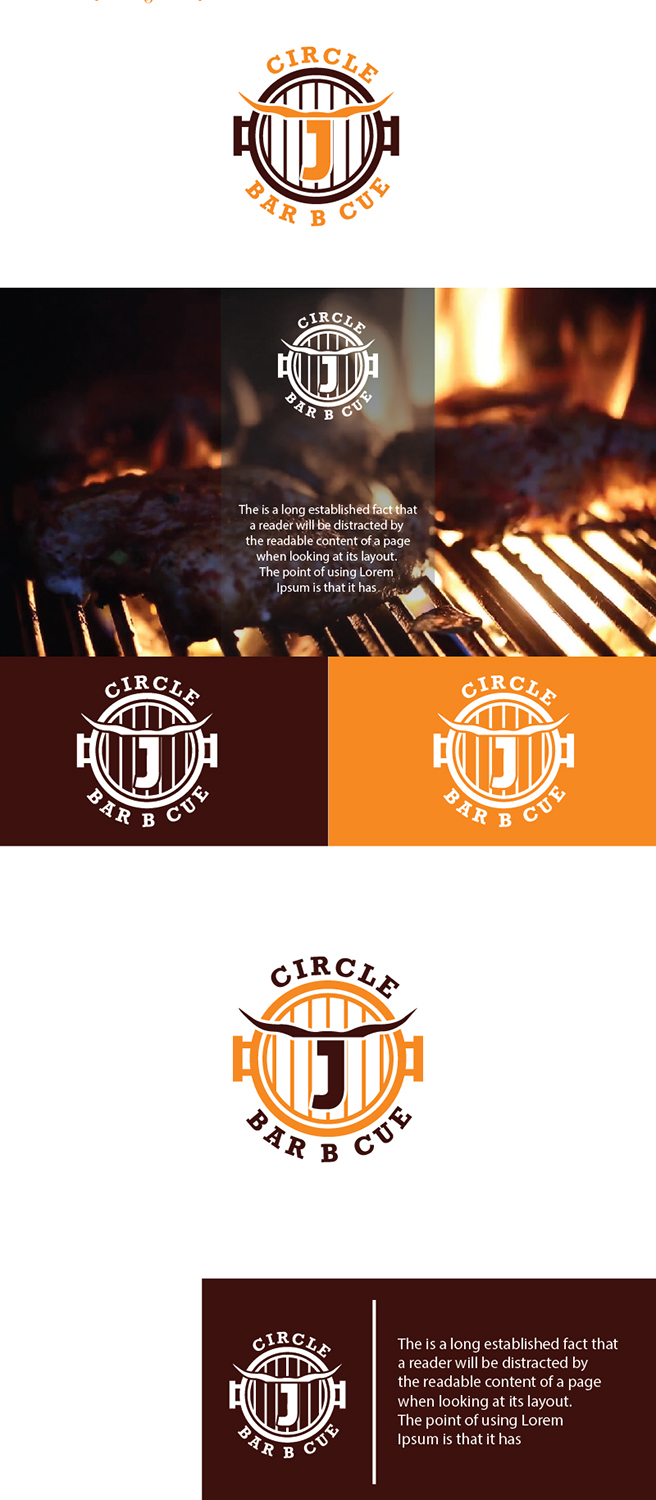 Diseño de Logo por Logo Xtudio para Circle J BBQ | Diseño #11582722
