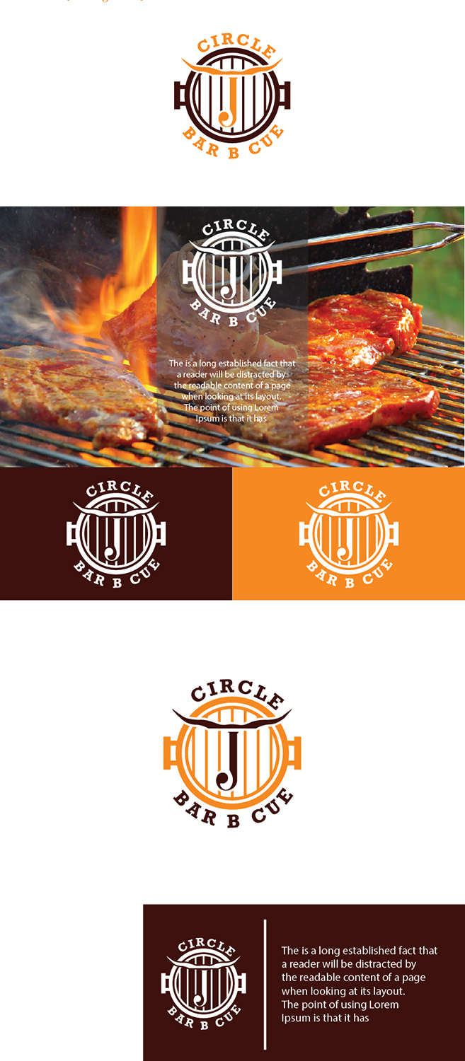 Logo Design by Logo Xtudio for Circle J BBQ | Design #11582723