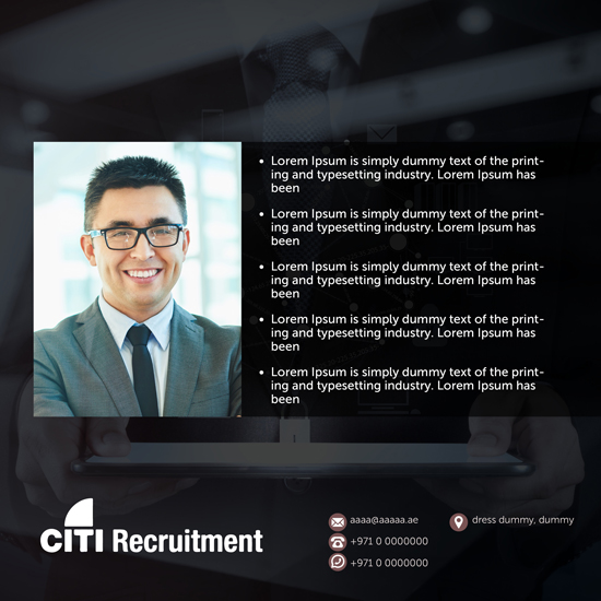 Photoshop-Design von Wael für CITI Recruitment | Design #11664105