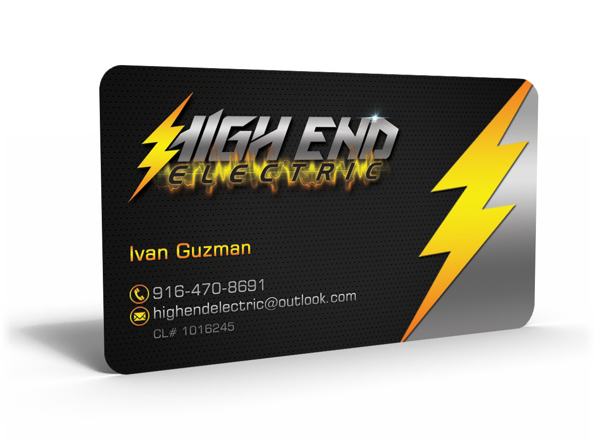 Business Card Design by Hardcore Design for High End Electric | Design #11611386