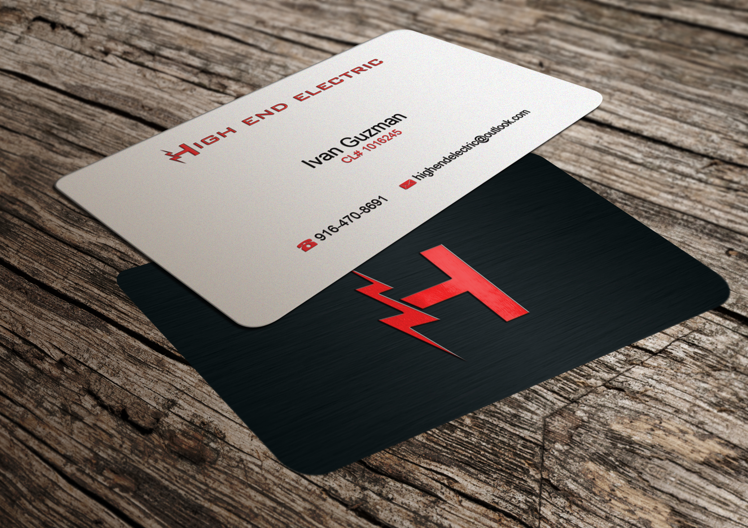 Business Card Design by Riz' for High End Electric | Design #11634734