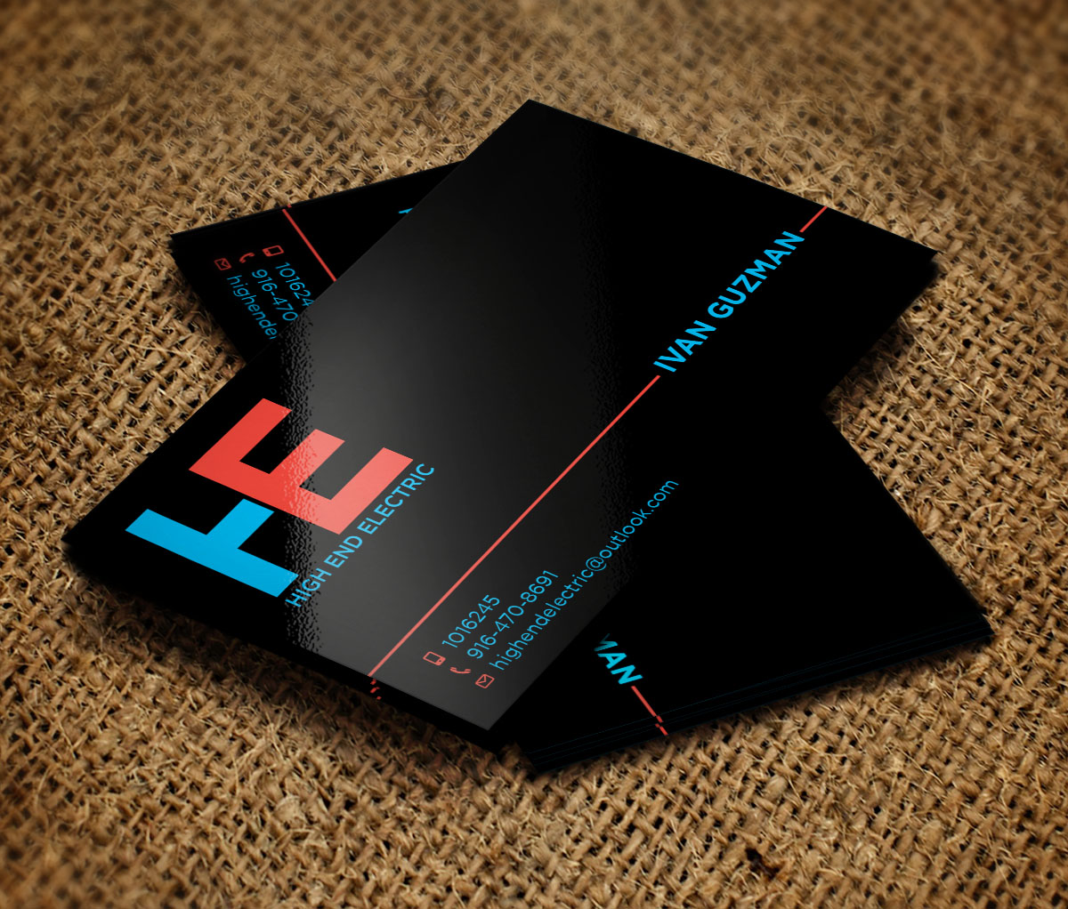 Business Card Design by Verified artistry for High End Electric | Design #11631551