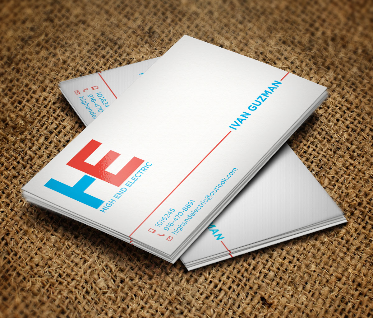 Business Card Design by Verified artistry for High End Electric | Design #11631552