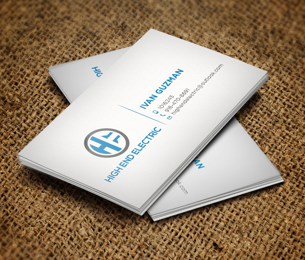 Business Card Design by Verified artistry for High End Electric | Design #11631556