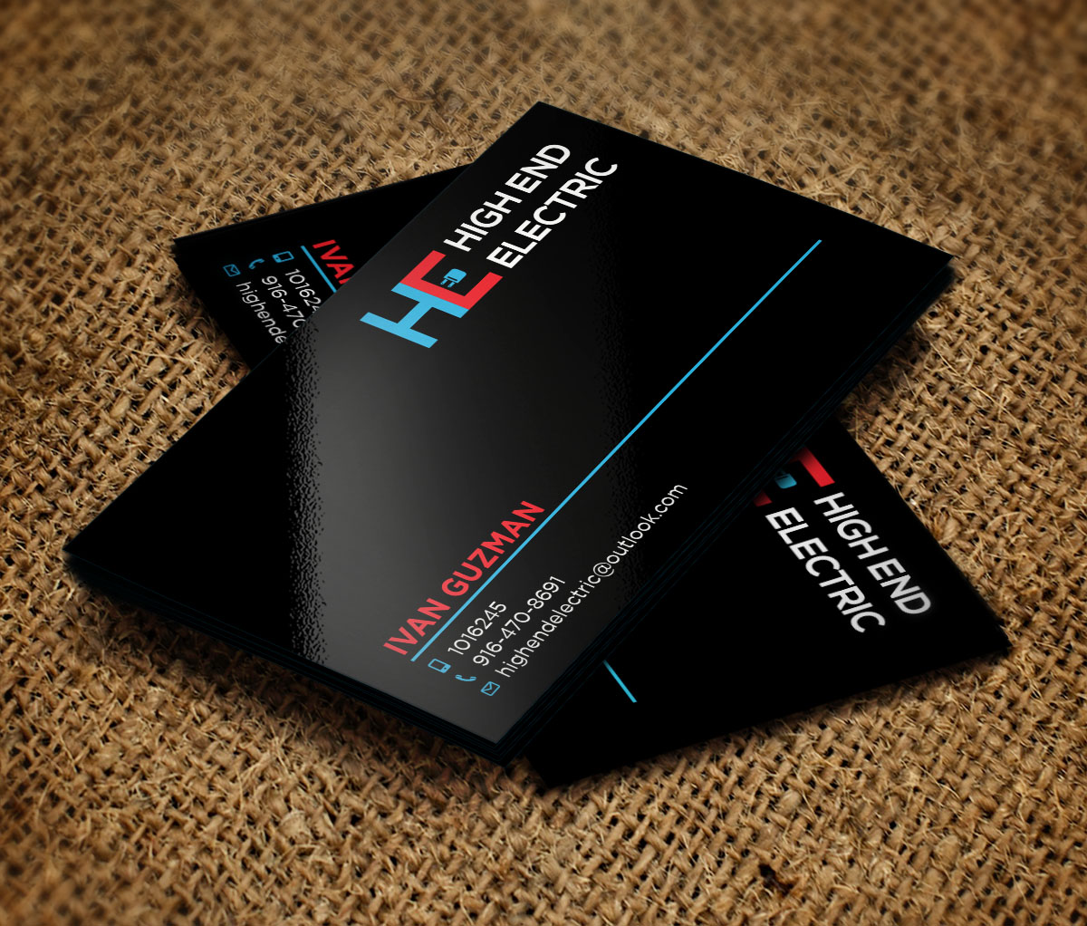 Business Card Design by Verified artistry for High End Electric | Design #11631557